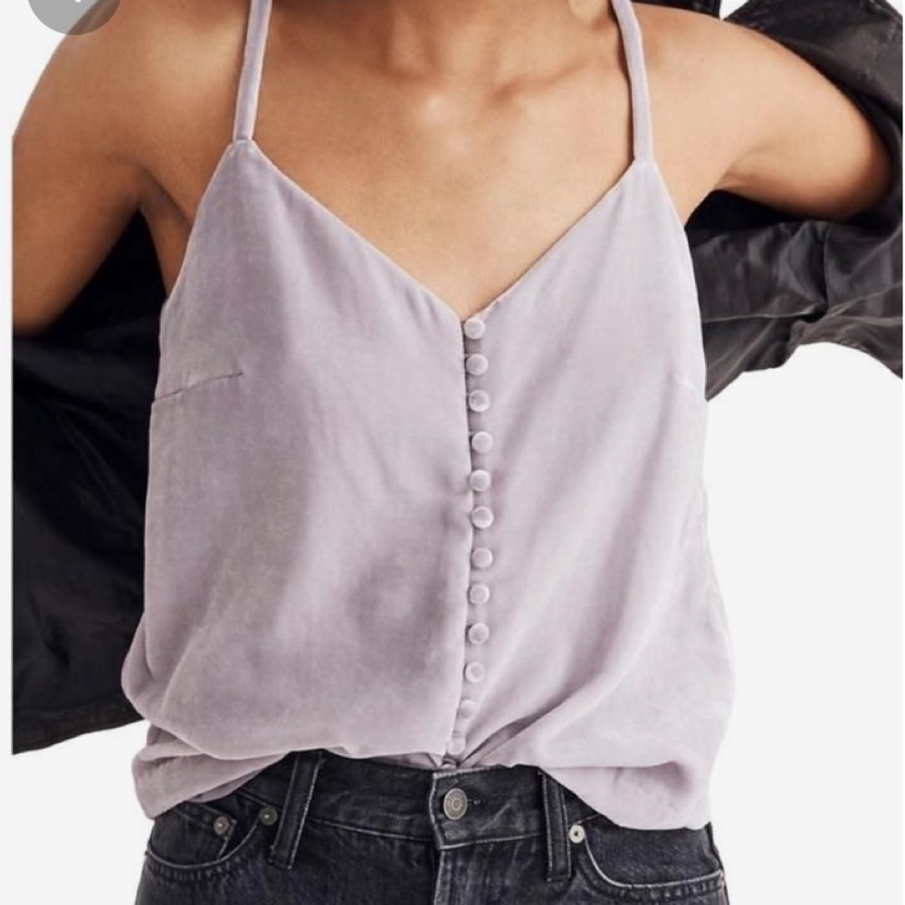 Velvet top in lavender